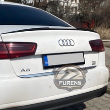 Furens Audi A6 Bagaj Üstü Slim Yarasa Spoiler Piano Black Parlak Siyah 2012 - 2017