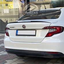 Furens Fiat Egea Bagaj Üstü Yarasa Spoiler Piano Black 2015-2023 Uyumlu