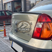 Furens Renault Clio 2 Symbol 1998-2008 Sedan Uyumlu Bagaj Üstü Yarasa Spoiler Çıtası Piano Black Parlak Siyah