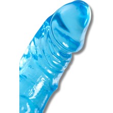 ada marketing Mavi Renkli Strapon Dildo Belden Bağlama Kemeri ve Krem Hediyeli Yapay Penis