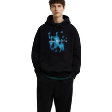 Swozz Unisex Pray The Lord Baskılı Siyah Hoodie Sweatshirt