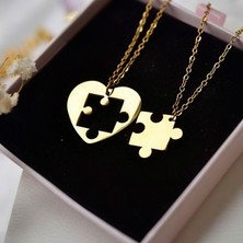 N!da Jewelry 925 Ayar Gümüş Çift Puzzle Kolye