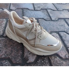 Hk 001 Kadın Spor Ayakkabı Krem