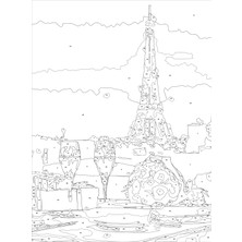 Lule Hobby Sayılarla Boyama Seti Paris Aşkı 40X50 cm