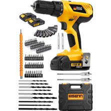 Tekno Trust 2 Yıl Alman Class 068 Series 128 Vf Çelik Motor Samsung 2 Akülü Vidalama Matkap 86 Parça Akıllı Sis