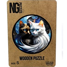 Ng Puzzle Özel Figürlü Ahşap Puzzle - Ying Yang Kediler