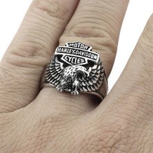 Taja Erkek Yüzük Gümüş 925 Motorcu Harley Davidson