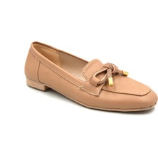 Prego (Ayem) Taş Biye Detaylı Günlük Kadın Babet Nut