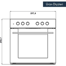 Kumtel Fastfryer Inox Ankastre Fırın B66-MFRY3(MT)