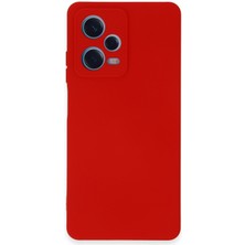 Case World Caseworld Xiaomi Redmi Note 12 5g Kapak Içi Kadife Kamera Korumalı Lansman Silikon Kılıf - Kırmızı