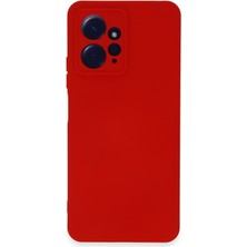 Case World Caseworld Xiaomi Redmi Note 12 4g Kapak Içi Kadife Kamera Korumalı Lansman Silikon Kılıf - Kırmızı