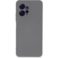 Case World Caseworld Xiaomi Redmi Note 12 4g Kapak Içi Kadife Kamera Korumalı Lansman Silikon Kılıf - Gri