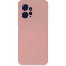 Case World Caseworld Xiaomi Redmi Note 12 4g Kapak Içi Kadife Kamera Korumalı Lansman Silikon Kılıf - Pembe