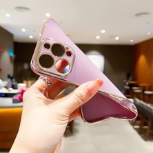 Teknomoda Huawei Nova 10 Se Kılıf Kenarları Gold Kamera Korumalı Renkli Pastel Silikon Lila Bark