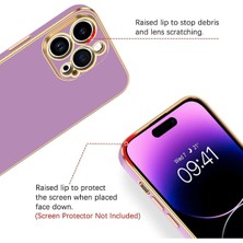 Teknomoda Huawei Nova 10 Se Kılıf Kenarları Gold Kamera Korumalı Renkli Pastel Silikon Lila Bark