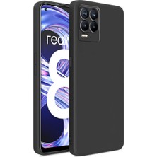 Kzy Realme 8 Kapak Içi Kadife Kamera Korumalı Lansman Silikon Kılıf - Siyah