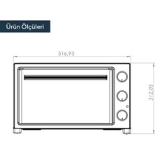 Kumtel 1420W Siyah 35 Litre Mini  Fırın Siyah-Beyaz  KF-5320-A0I