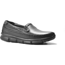 Beety 3602  Deri Siyah  Hafif Kadın Anne Ayakkabı