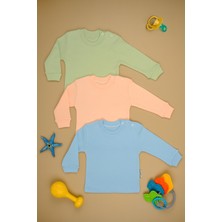 Bebe Tospik 3'lu Pamuklu Uzun Kol Çıtçıt O Yaka Body Zıbın