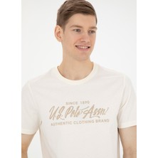 U.S. Polo Assn. Polo Yaka Ekru Erkek T-Shirt ANTI