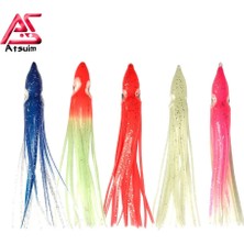 Tlg Shop Parıltı Tarzı 9cm Lot Aydınlık Kalamar Etekler Yumuşak Cazibesi Pesca 9CM10CM12CM Gece Balıkçılık Cazibesi Ahtapot Kızdırma Kauçuk Kancalar Etek Yapay Yem (Yurt Dışından)