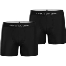 Don-Kayde Premium Micro Modal Siyah Erkek Boxer 2'li Set