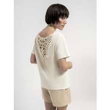 Loft Kadın T-Shirt Ekru LF2035272