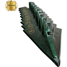 Demiray 7 mm Demiray Çelik 9 Adet Kültivatör Pabucu (27 Cm) - Kazayağı Pabucu (Yeşil)