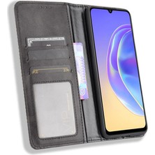 Bdt Boutique Vivo V21E 5g Manyetik Kapatma Pu Deri Cüzdan Için Telefon Kılıfı (Yurt Dışından)