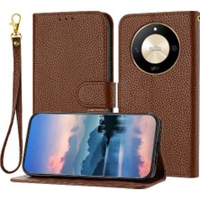 Bdt Boutique Onur X50 Için /X9B Cüzdan Litchi Desen Flip Folio Pu Deri Telefon Kılıfı (Yurt Dışından)