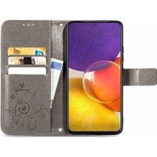 Bdt Boutique Samsung Galaxy A82 5g Için Deri Kapak Kapak Kısa Kayış Dört Telefon Kılıfı (Yurt Dışından)