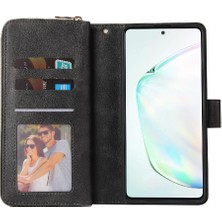 Bdt Boutique Samsung Galaxy Not 10 Lite Için Kart Tutucu ile El Kayışı Fermuar 9 Telefon Kılıfı (Yurt Dışından)