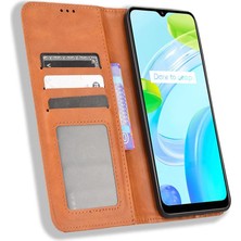 Bdt Boutique Realme C30 4g Manyetik Kapatma Cüzdan Pu Deri Telefon Kılıfı (Yurt Dışından)