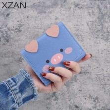 Qiuming Shop Mor1 Tarzı Kısa Cüzdan Öğrenci Sevimli Cartoom Çantalar Kadın Moda Desen Kadın Mini Düz Renk Üç Katlı Öğrenci Cüzdanı Kart Sahibinin (Yurt Dışından)