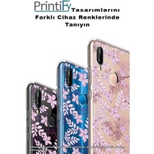 PrintiFy Redmi 10 2022 Uyumlu Kamera Korumalı Kapak Floral Pudra Tasarımlı Şeffaf Silikon Kılıf