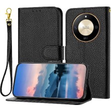 Manyi Mall Onur X50 Için Telefon KILIFI/X9B Cüzdan Litchi Desen Flip Folio Pu Deri (Yurt Dışından)