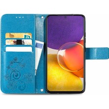 Manyi Mall Samsung Galaxy A82 5g Için Kılıf Deri Kılıf Kapak Kapak Kısa Kayış Dört (Yurt Dışından)