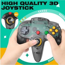 Papajack Nintendo-64 N64 Oyun Sistemiyle Uyumlu Yıldız Gri-Klasik Kablolu Kumanda Joystick'i Şeffaf Siyah (Yurt Dışından)