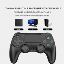 Papajack Siyah-Kablosuz Denetleyici Çift Titreşim Bluetooth Gamepad Ps4 Ps3 Oyun Konsolu Pc Joystick ile 6 Eksenli Jiroskop (Yurt Dışından)