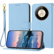 Manyi Mall Onur X50 Için Telefon KILIFI/X9B Cüzdan Litchi Desen Flip Folio Pu Deri (Yurt Dışından)