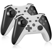 Papajack 2 Adet Mwhite Desteği Bluetooth Uyumlu Nintendo Anahtarı Denetleyici Gamepad Joystick Ns Anahtarı Pro/oled/lite Konsol Kontrolü Pc Için (Yurt Dışından)