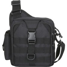 Papajack Siyah-Taktik Omuz Çantası Askeri Ordu Sling Sırt Çantası Açık Spor Yürüyüş Kamp Avcılık Edc Crossbody Molle Sırt Çantası (Yurt Dışından)