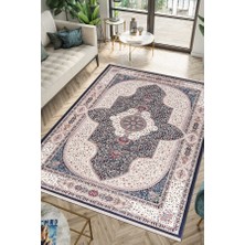 Efor Halı Amasra Koyu Mavi Halı Yumuşak Oturma Odası Salon Çocuk Odası Mutfak Halısı P1075 120 x 180
