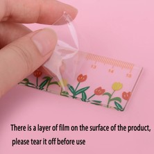 Bifeng Shop No.1 Stili Çiçek Cetvel Kawaii Kore Kırtasiye Şeffaf 15 cm Regla Okul Malzemeleri Çizim Aracı Papeleria Aksesuarları Okul Kuralları (Yurt Dışından)