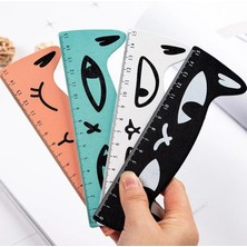 Bifeng Shop D Tarzı 15 cm Yaratıcı Karikatür Renkli Kedi Çizim Ölçme Cetveli (Yurt Dışından)