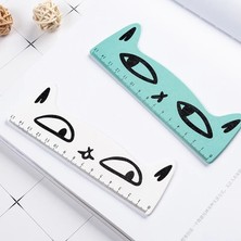 Bifeng Shop D Tarzı 15 cm Yaratıcı Karikatür Renkli Kedi Çizim Ölçme Cetveli (Yurt Dışından)