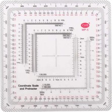 Bifeng Shop 15CM Tarzı Kara Navigasyonu Iletki Koordinat Ölçeği Iletki Haritası Iletki Teknik Amaçlı Topografik (Yurt Dışından)