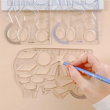 Bifeng Shop A1 Stili Çok Işlevli Dönebilen Çizim Şablonu Sanat Tasarım Inşaat Mimarı Stereo Geometri Daire Çizim Ölçme Ölçeği Cetvel (Yurt Dışından)