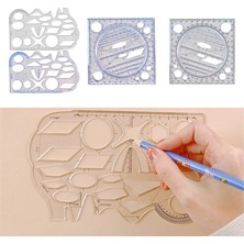 Bifeng Shop A1 Stili Çok Işlevli Dönebilen Çizim Şablonu Sanat Tasarım Inşaat Mimarı Stereo Geometri Daire Çizim Ölçme Ölçeği Cetvel (Yurt Dışından)
