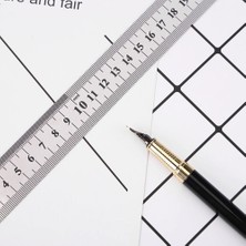 Bifeng Shop 150MM Tarzı Paslanmaz Çelik Metal Düz Cetvel Çift Taraflı Cetvel Hassas Ölçme Aracı (Yurt Dışından)